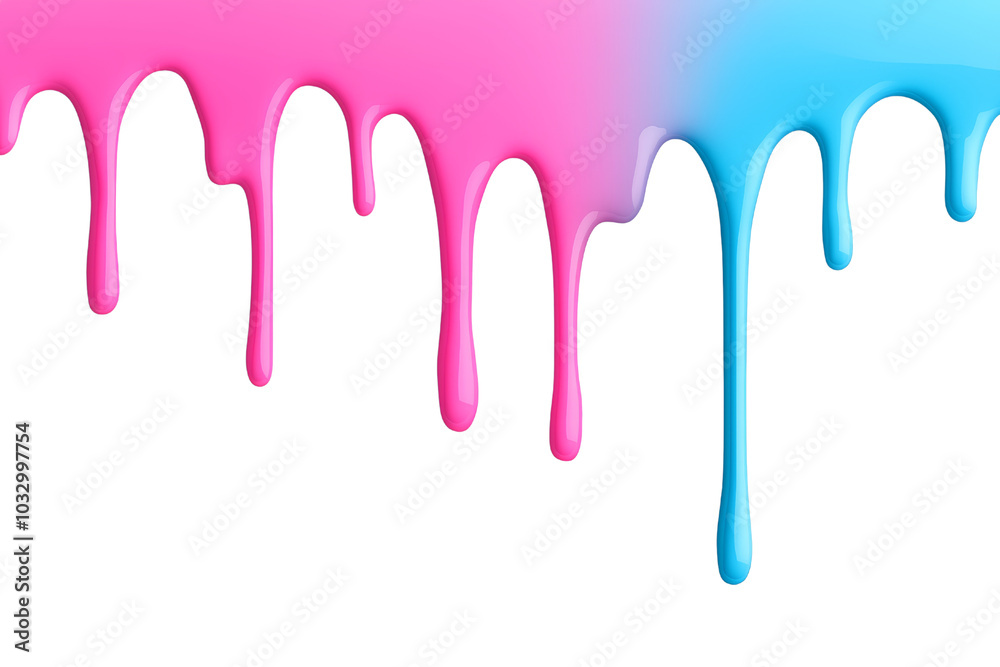 Colorful Dripping Paint in Pink and Blue Colorful Dripping Paint in Pink and Blue