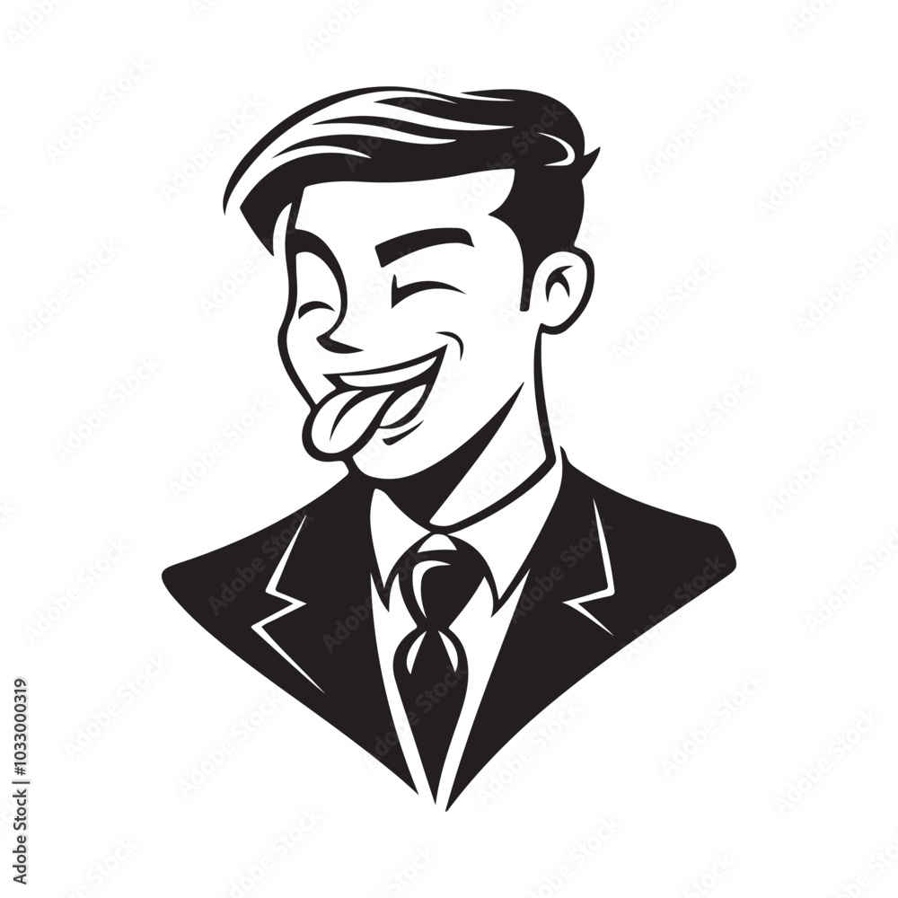 Guy Sticking Tongue Out Stock Illustrations on white background. Guy Sticking Tongue Out Stock Illustrations on white background.