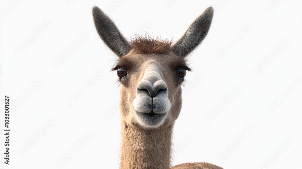 Charming Alpaca with a Puzzled Expression Charming Alpaca with a Puzzled Expression