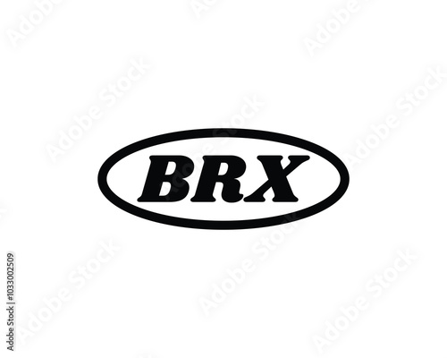 B R X logo design vector template. B R X