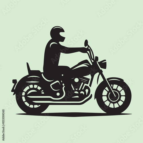 motorcycle logo silhouette vector icon black and white