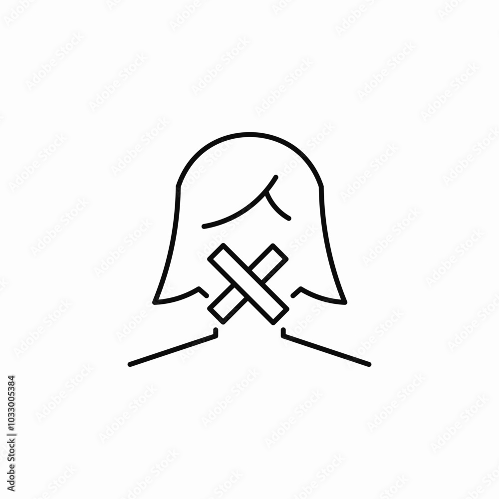 keep quiet icon sign vector