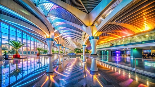 Surreal Interior Structure of Clark International Airport: A Dreamlike Exploration of Modern Architecture and Futuristic Design Elements in the Philippines photo