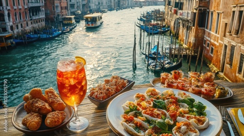 Charming Cicchetti Plate by the Canal in Venice