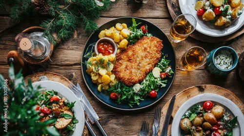 Crispy Wiener Schnitzel Delightful Table View