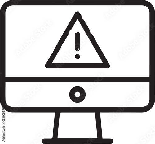 Warning signal icon symbol vector image
