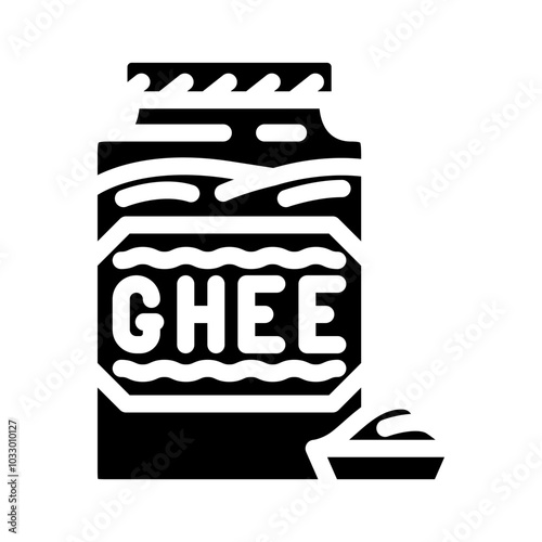 ghee ayurveda glyph icon vector. ghee ayurveda sign. isolated symbol illustration