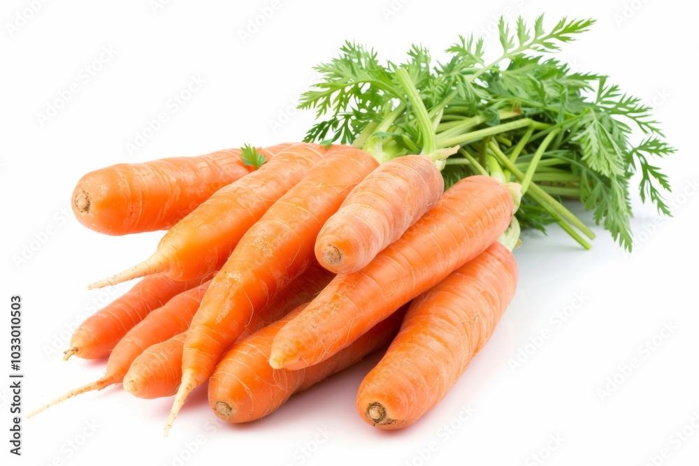fresh carrots isolated on white background fresh carrots isolated on white background