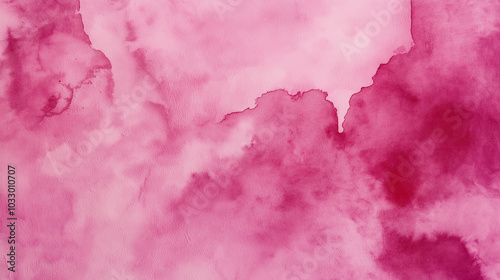 a close-up, top-down view of watercolor texture background: a single pink watercolor wash applied on flat textured paper, texture background