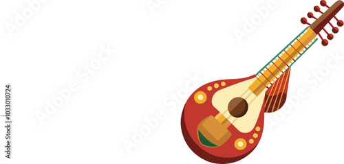 sarod instrument easy drawing illustration