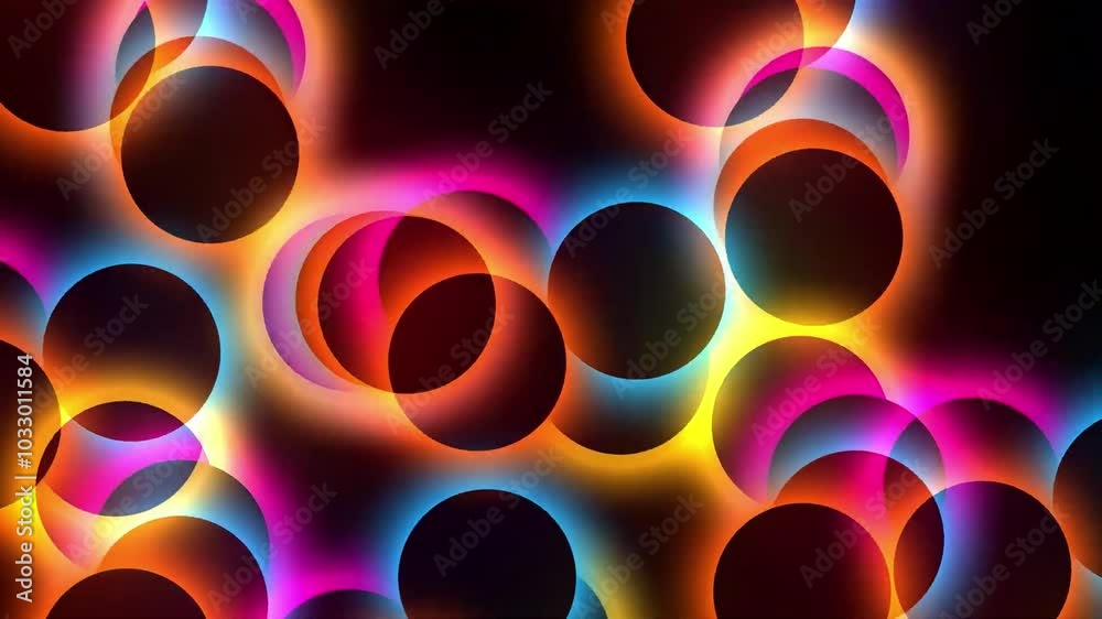 A vibrant composition of colorful circles with a neon glow, creating a lively and energetic abstract pattern. This image exudes a sense of fun and creativity. A vibrant composition of colorful circles with a neon glow, creating a lively and energetic abstract pattern. This image exudes a sense of fun and creativity.