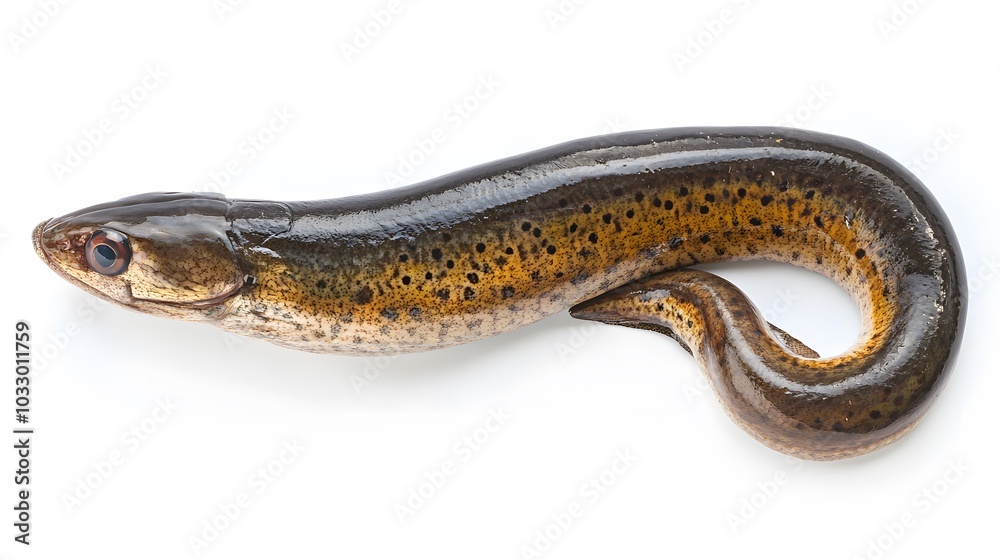 Eel fish isolated on white background. Eel fish isolated on white background.