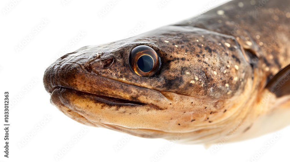 Eel fish isolated on white background. 