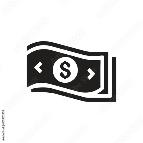 Stack of two dollar bills icon, Dollar bills icon, Money icon