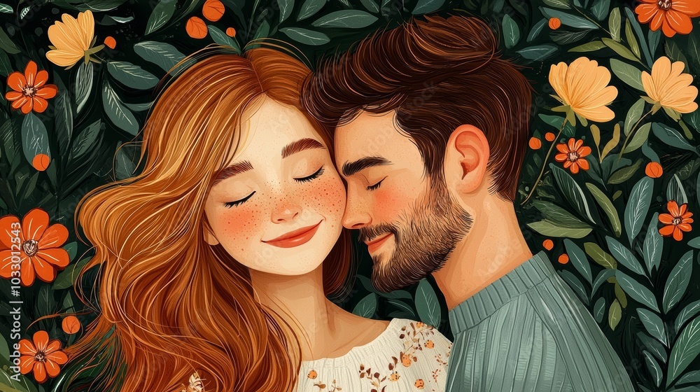 Loving Young Couple Hugging Against Background Of Autumn Leaves In Garden Or Countryside Loving Young Couple Hugging Against Background Of Autumn Leaves In Garden Or Countryside