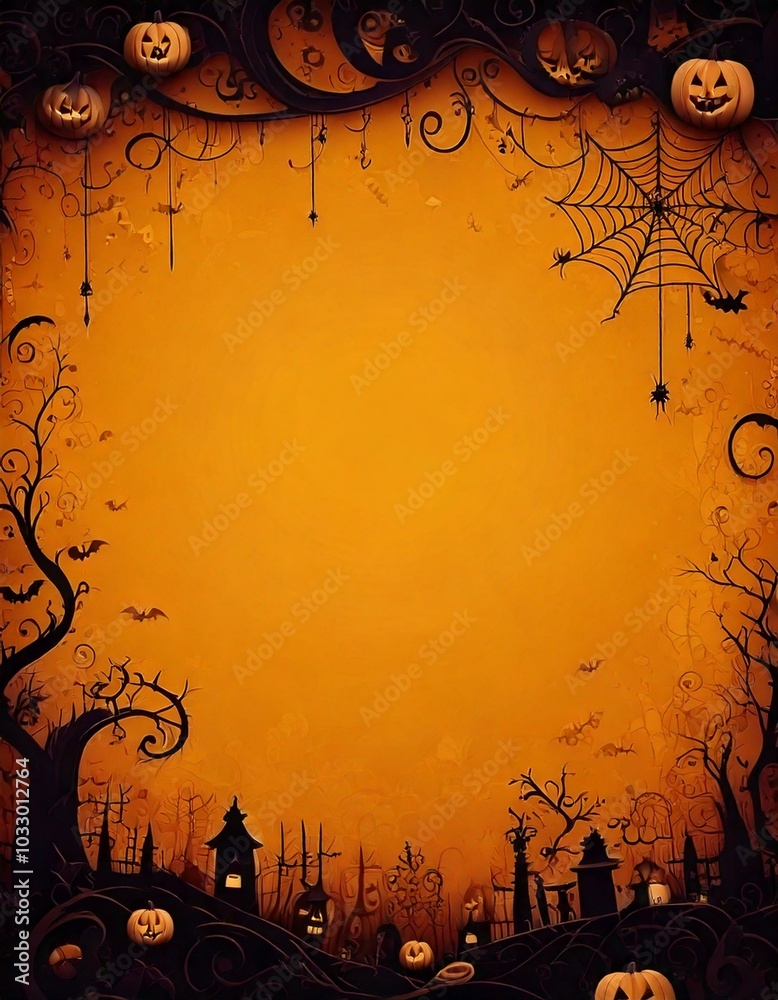 Halloween border for design