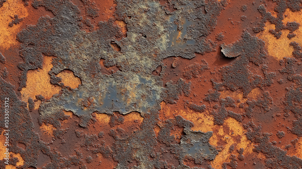 patched rusty metal texture: close-up view of a rusty metal surface with uneven, patchy corrosion, texture background patched rusty metal texture: close-up view of a rusty metal surface with uneven, patchy corrosion, texture background