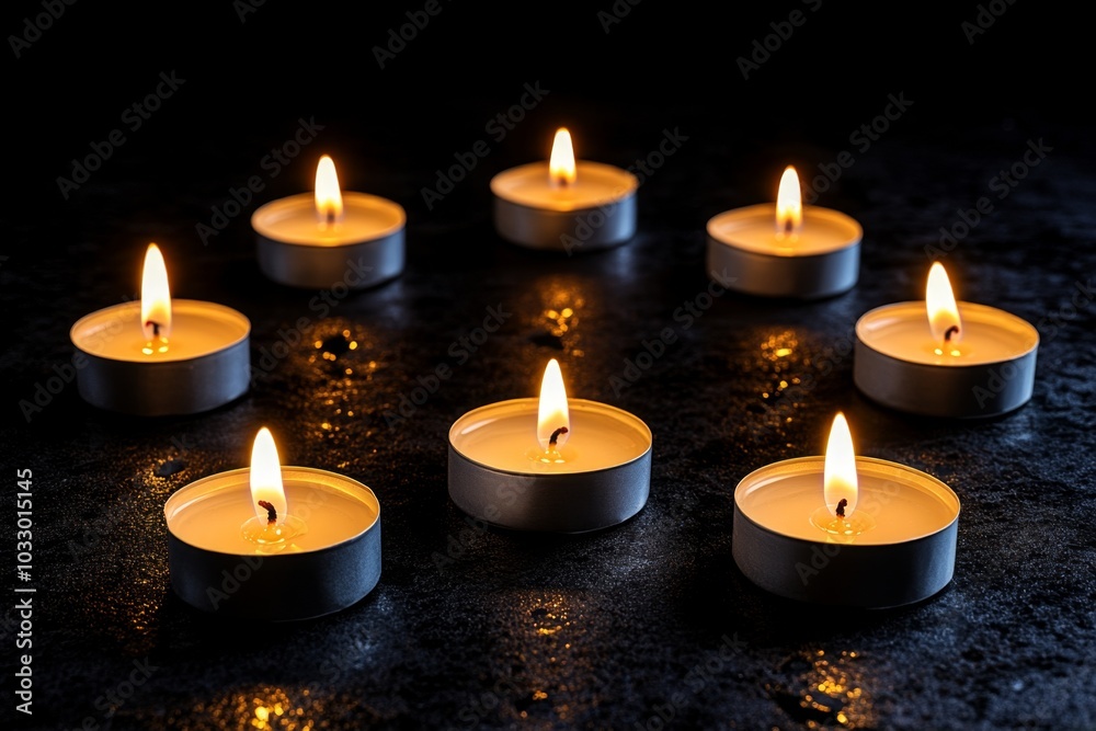 Abstract outlines of candle flames forming a circle, representing unity in celebration