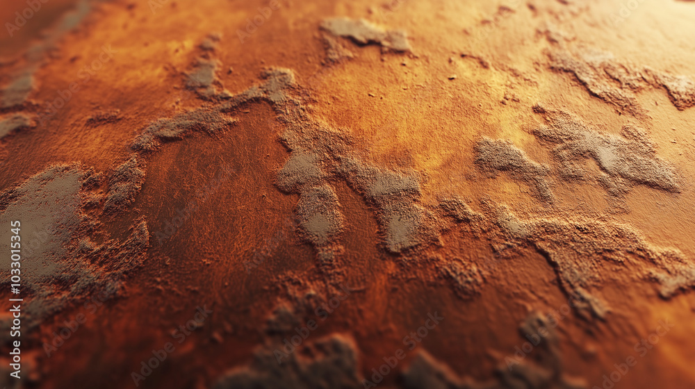 Fototapeta premium smooth rusty metal texture: close-up view of a smooth, rusty metal surface, texture background