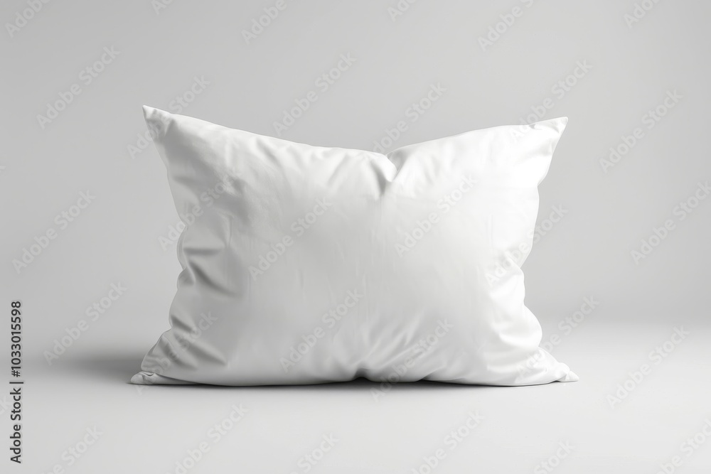 White pillow on a white background. White pillow on a white background.