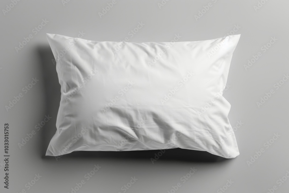 Obraz premium White pillow isolated on grey background.