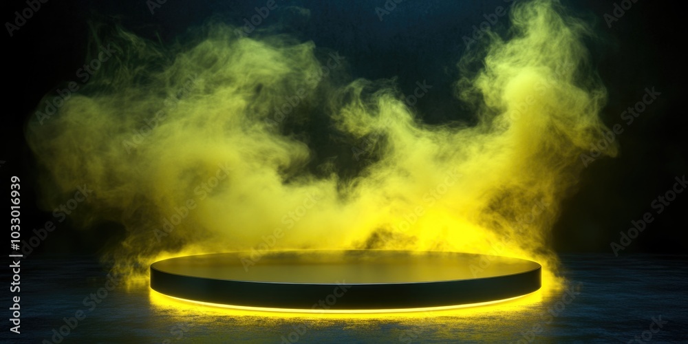Futuristic Smoke Ring with Glowing Center Futuristic Smoke Ring with Glowing Center