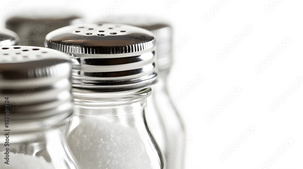 Salt shaker set isolated on white background. Salt shaker set isolated on white background.