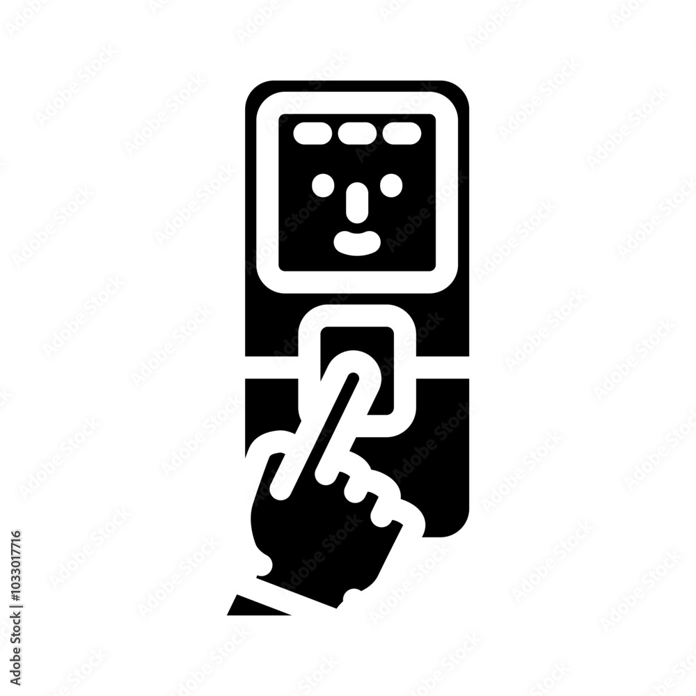 access control biometric glyph icon vector. access control biometric sign. isolated symbol illustration access control biometric glyph icon vector. access control biometric sign. isolated symbol illustration
