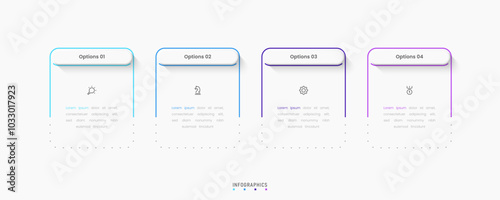 Vector Infographic label design template with icons and 4 options or steps. Can be used for process diagram, presentations, workflow layout, banner, flow chart, info graph.