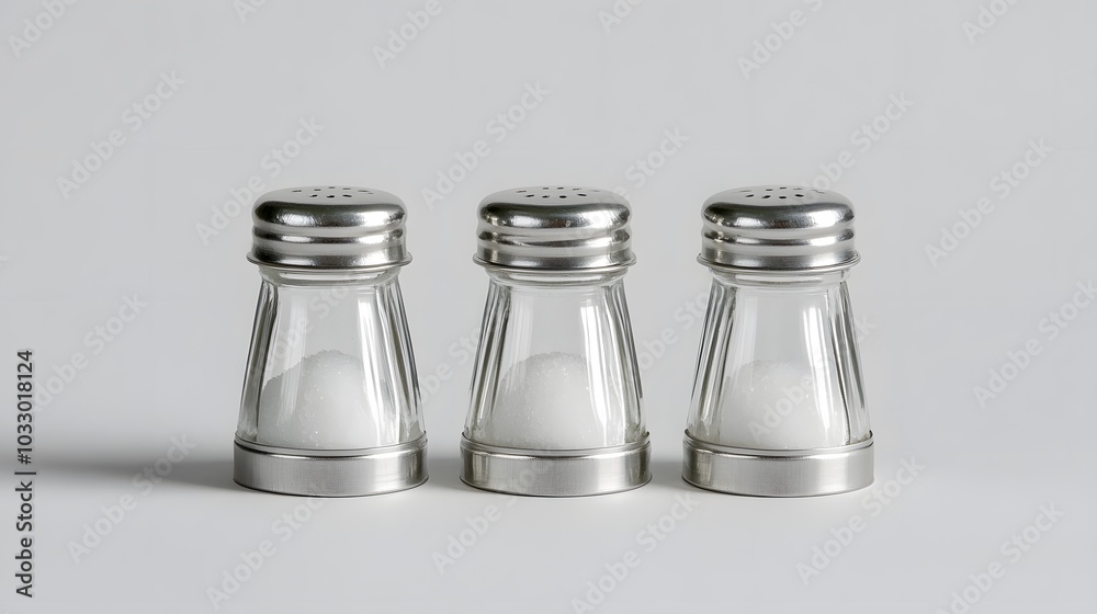 Salt shaker set isolated on white background. Salt shaker set isolated on white background.