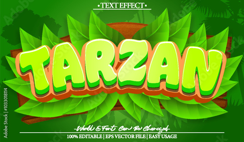 Tarzan Vector Text Effect Editable Alphabet Savannah Safari Wildlife photo