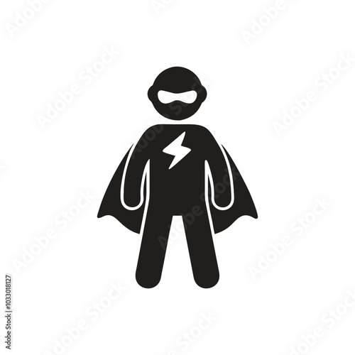 Superhero icon, Person wearing a cape icon, Superhero wearing a cape lifting weights icon