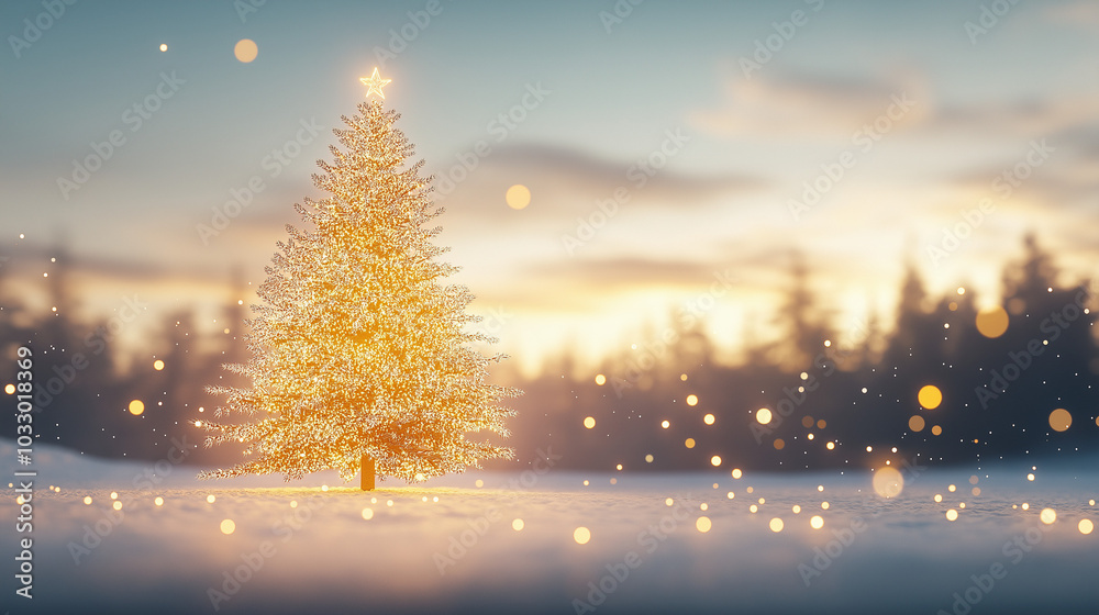 The picture focuses on the Christmas tree, cold and warm contrast, before and after contrast, a huge Christmas tree combination in the snow. The picture focuses on the Christmas tree, cold and warm contrast, before and after contrast, a huge Christmas tree combination in the snow.