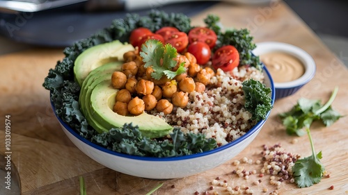 Nutrient-Rich Kale, Avocado, and Quinoa Bowl for Healthy Eating