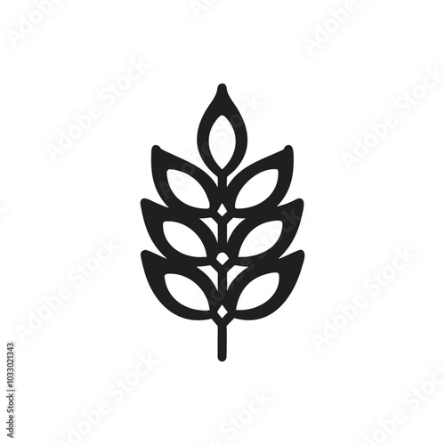 Wheat Icon, Grain Wheat Crops Vector Icon, Grain icon