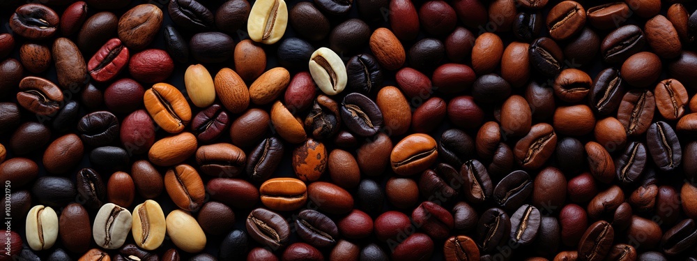 Various samples of coffee nuts and seeds Various samples of coffee nuts and seeds