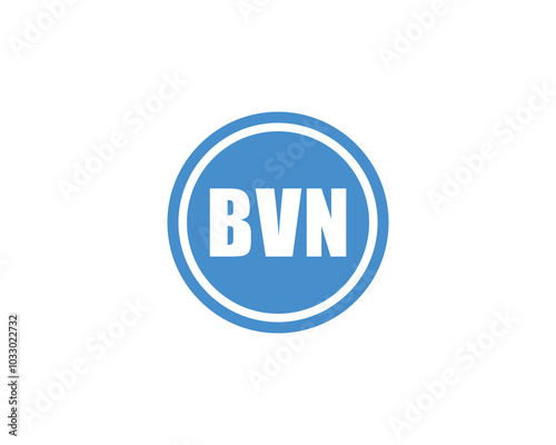 BVN logo design vector template. BVN