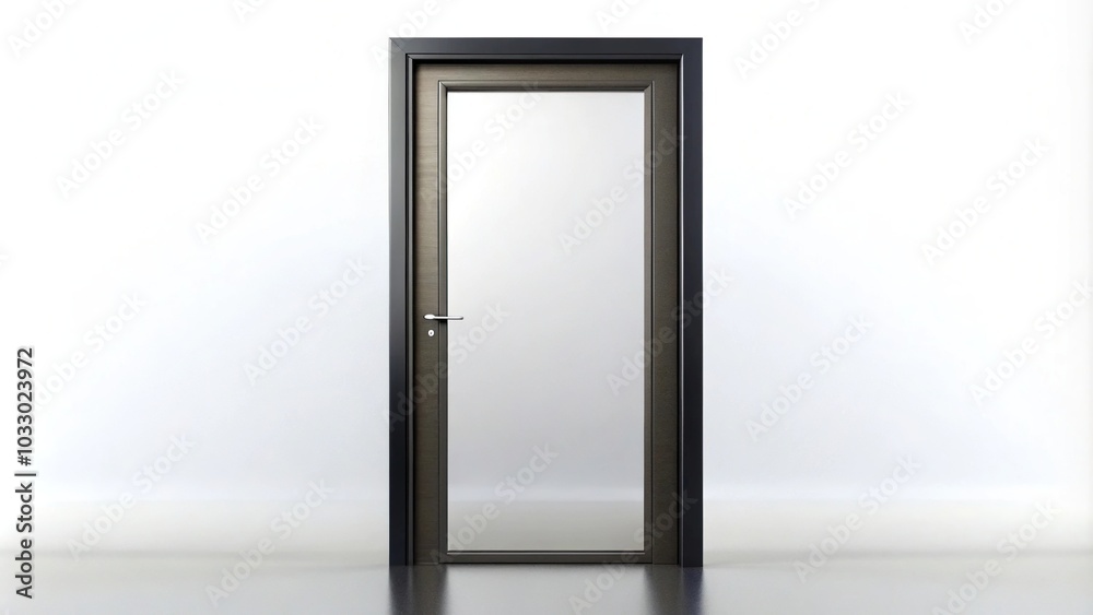 black metallic door frame isolated on white background black metallic door frame isolated on white background