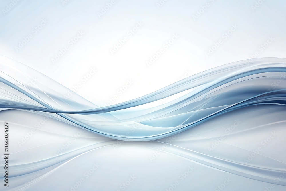 Obraz premium clean and modern white background with flowing wave