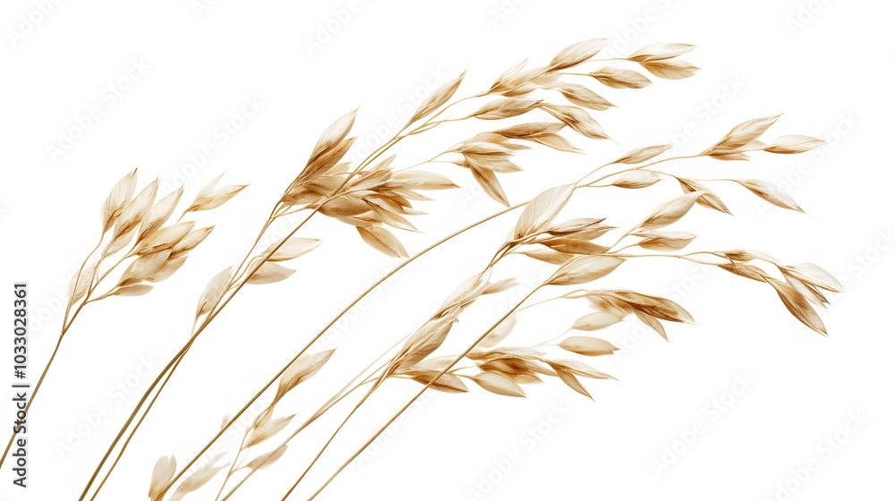 Oat plant isolated on white without shadow clipping path. Oat plant isolated on white without shadow clipping path.