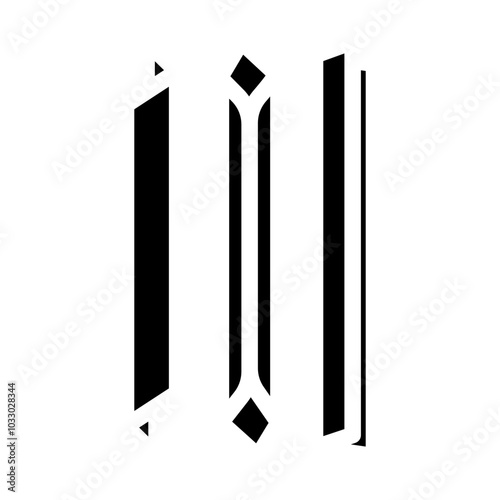 bias tape dressmaking fashion glyph icon vector. bias tape dressmaking fashion sign. isolated symbol illustration