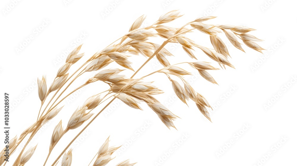 Oat plant isolated on white without shadow clipping path. Oat plant isolated on white without shadow clipping path.