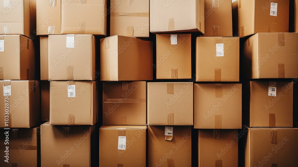 A large assortment of cardboard boxes in different sizes, ideal for shipping, storage, and moving needs. A large assortment of cardboard boxes in different sizes, ideal for shipping, storage, and moving needs.