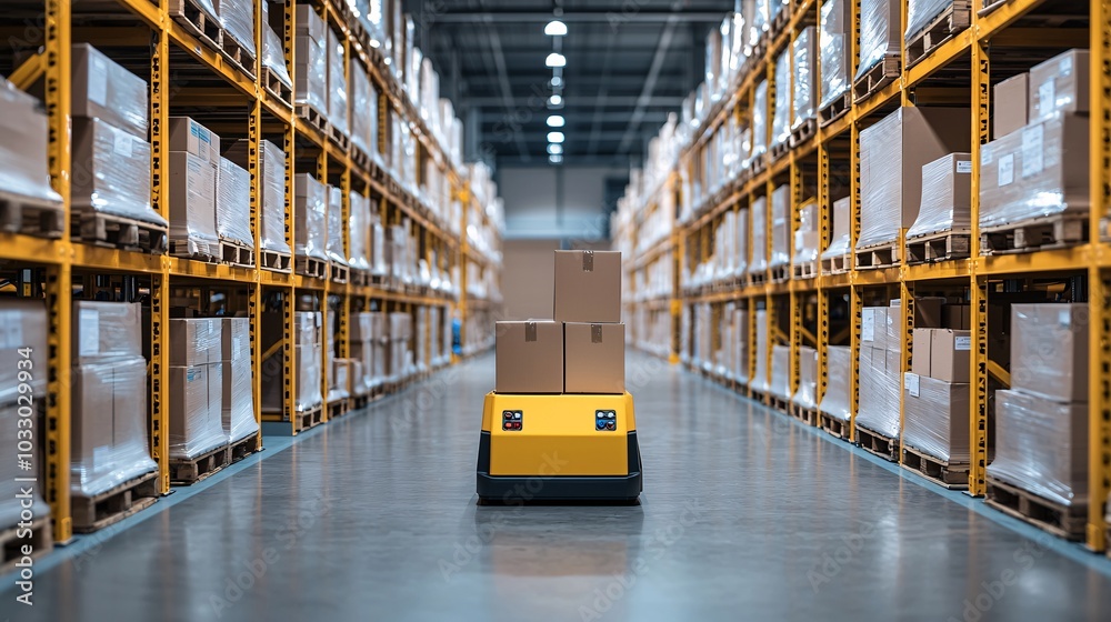 Automated warehouse operations enhancing efficiency with smart technology and robotics in modern logistics management