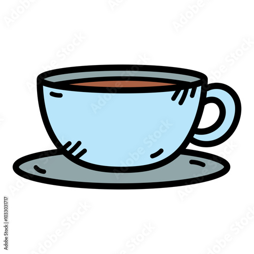 Coffee Cup Doodle Illustration
