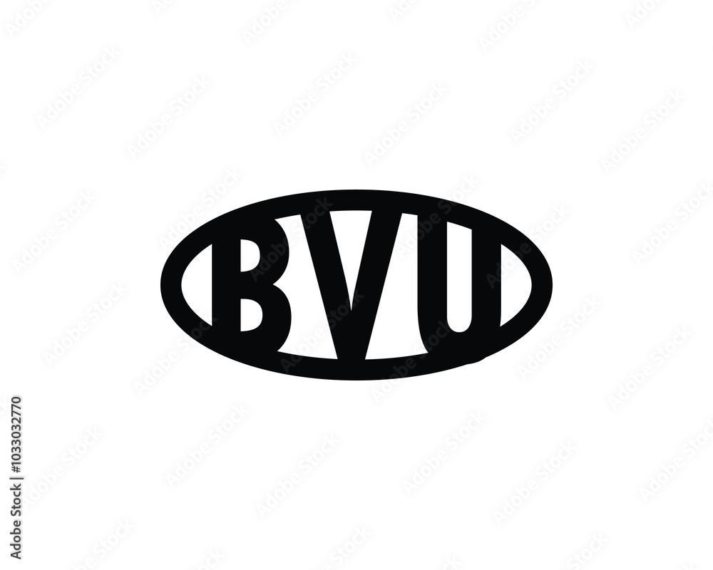 BVU logo design vector template. BVU BVU logo design vector template. BVU