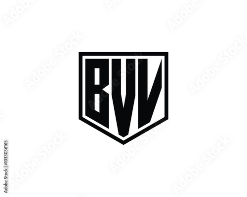 BVV Logo design vector template. BVV photo