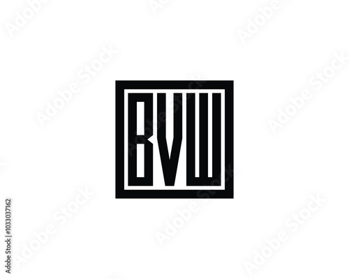 BVW logo design vector template. BVW