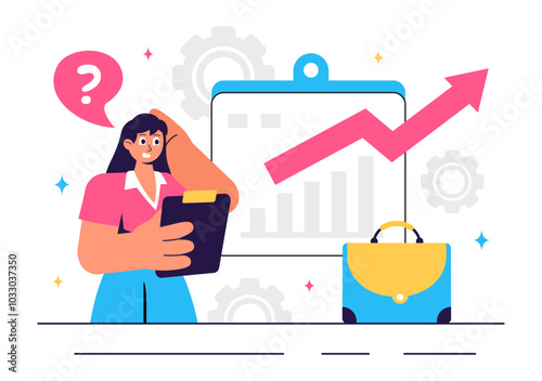 Unemployment Rate Vector Illustration featuring individuals actively searching for Jobs Amid Economic Downturns and Financial Crises in a Background