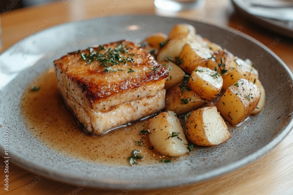 Crispy Tofu with Roasted Potatoes and Herb Gremolata Crispy Tofu with Roasted Potatoes and Herb Gremolata